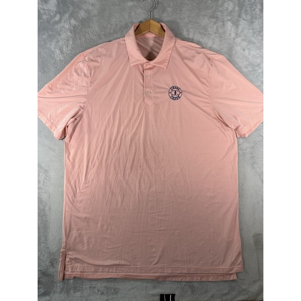 Southern Tide Shirt Men's XL Pink Brrr Performance Golf Nylon Polo
